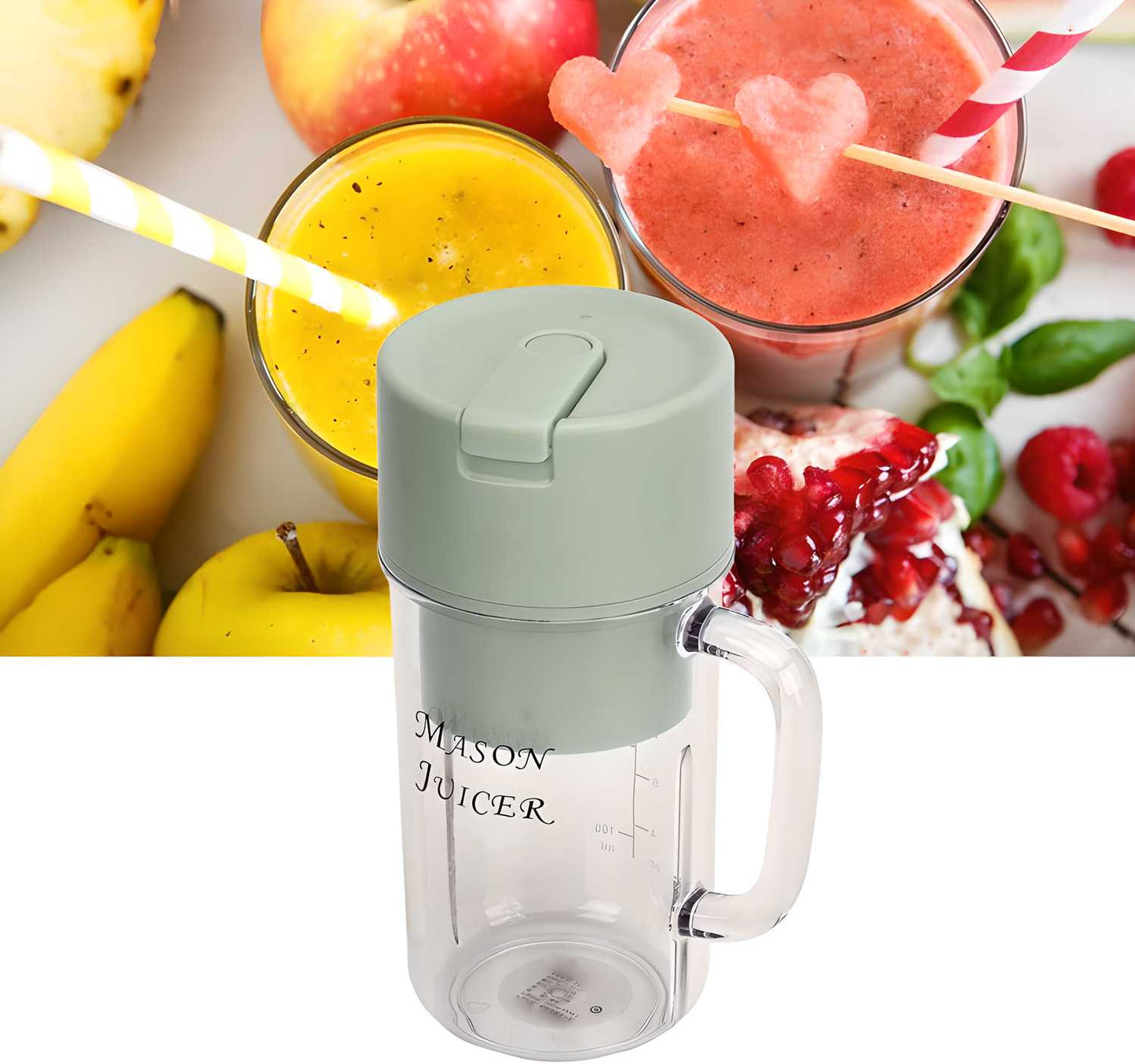6-Blade USB Rechargeable Mini Blender – 350ML